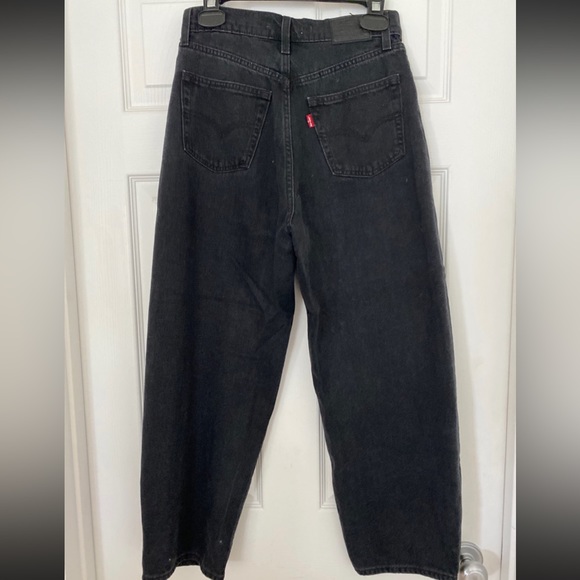 Black levi wide leg jeans barrel jeans - Picture 2 of 5